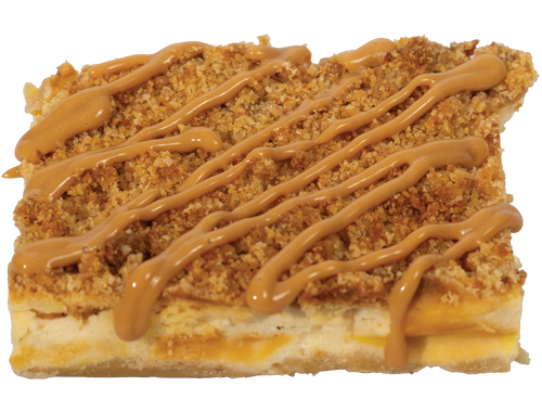 Apple caramel cheesecake squares